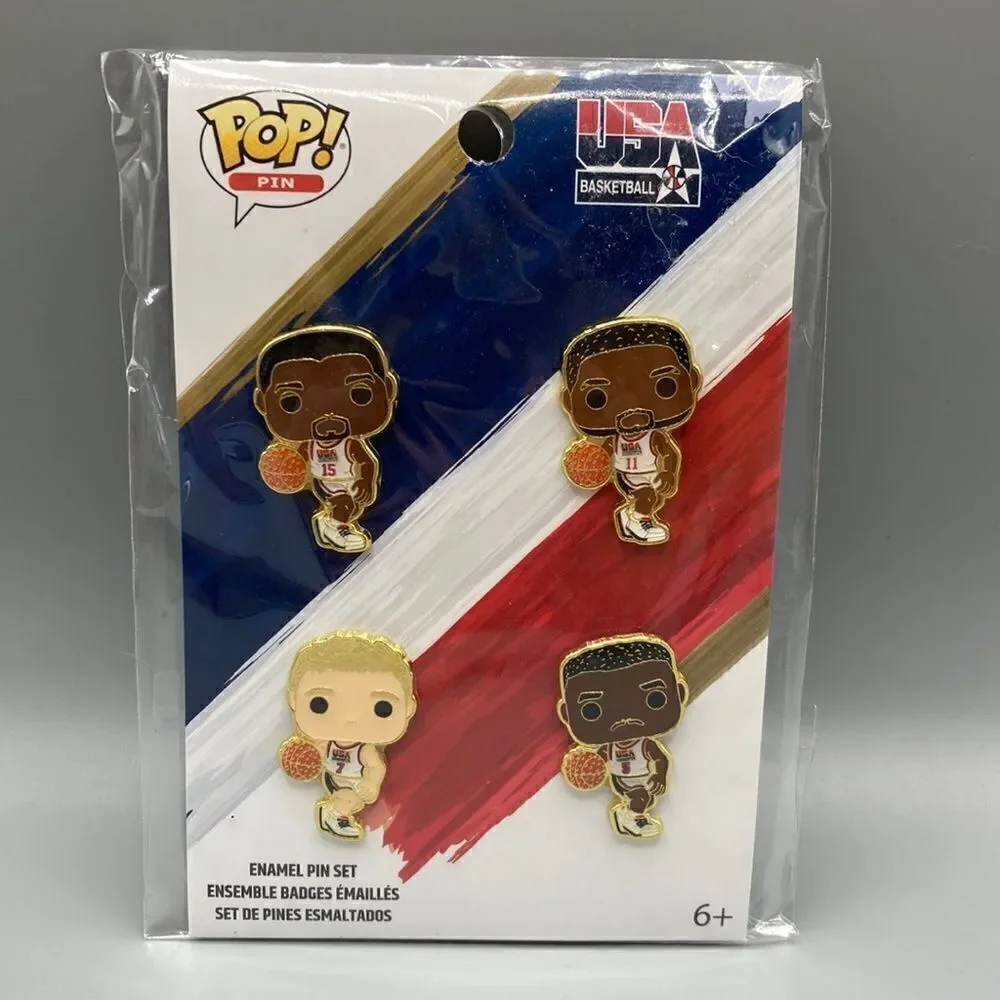 Funko Pop NBA USA Basketball Enamel Pin Set